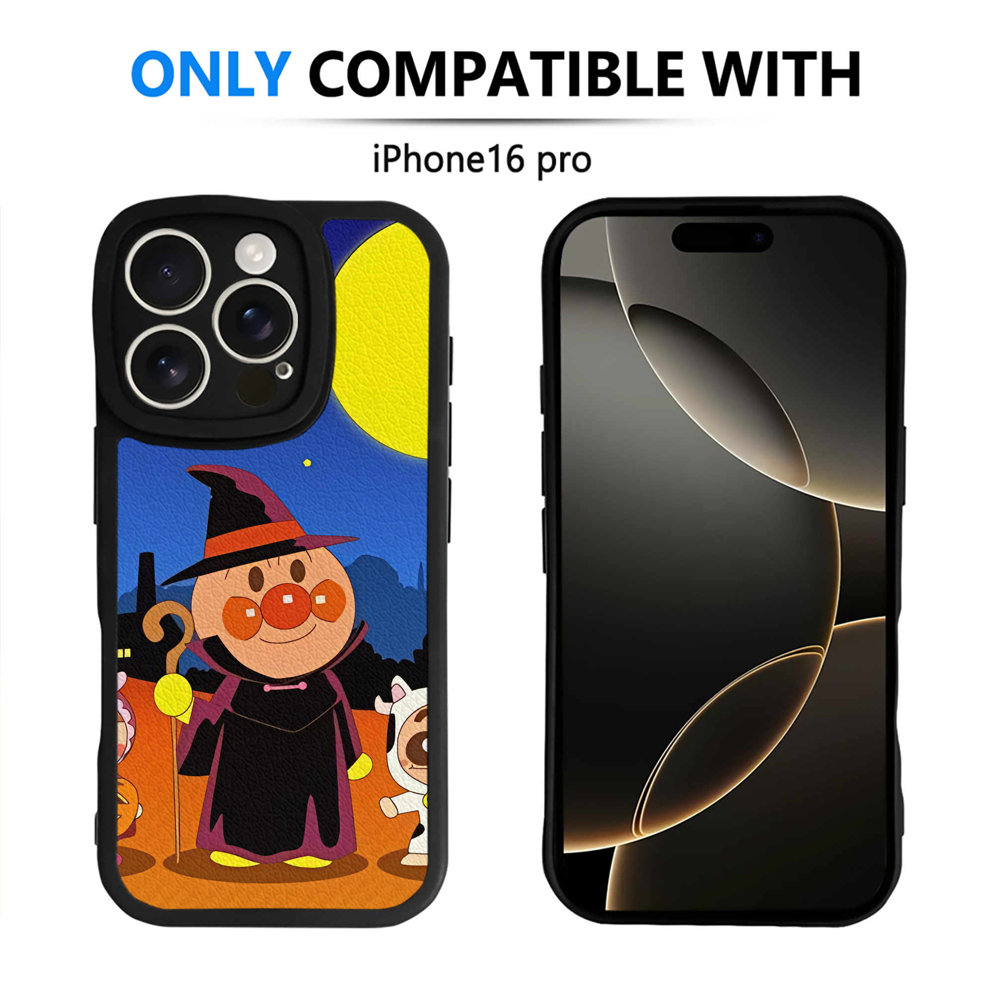 （画像用） アンパンマン Anpanman 【iPhone 16シリーズ対応】シリコンスマホケース（レザー調） 材質：シリコン